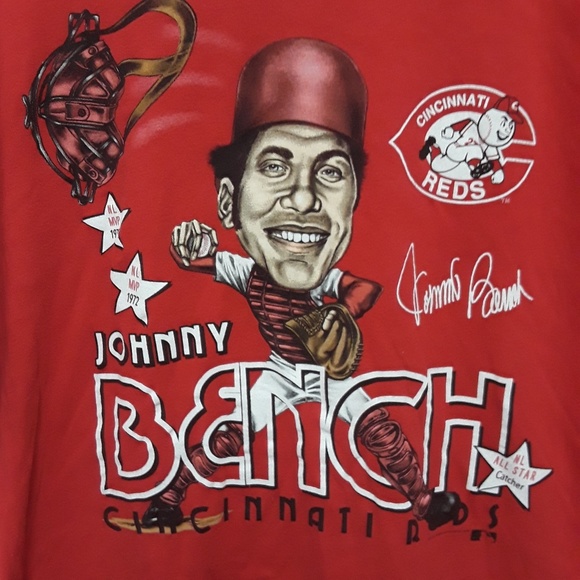 MLB Cincinnati Reds Mens Johnny Bench Shirt - Picture 3 of 6